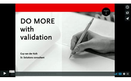 Title slide from Guy van der Kolk's DO MORE with validation presentation.