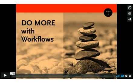 Title slide from Eric Damitz's workflows presentation.