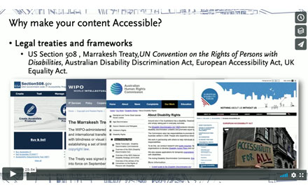 Screenshot from Damian Gibbs' Standards and Accessibility presentation.
