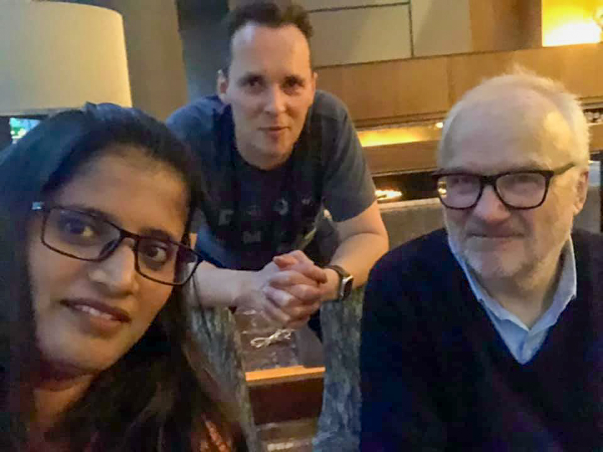 A group selfie of Gayanthika, Guy and Peter.
