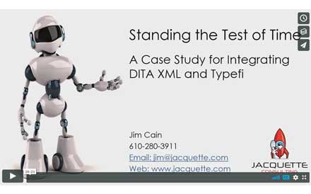 Cover slide of Jim Cain's presentation.