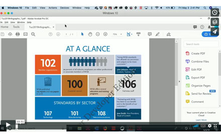 Screenshot from David Popham's presentation showing a published infographic in a PDF.