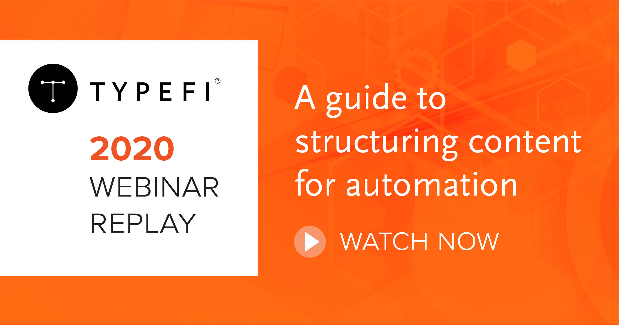 A promotional graphic for the webinar 'A guide to structuring content for automation'