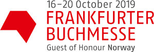 Frankfurter Buchmesse logo with dates 16-20 October 2019, and tagline 'Guest of Honour Norway'.