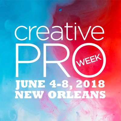 Banner ad for CreativePro Week 2018