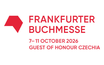 Logo of the Frankfurt Book Fair for 2026. It shows the Frankfurt carat icon at the top left, the event name, and the event dates of 7–11 October 2026. The guest of honour is Czechia.