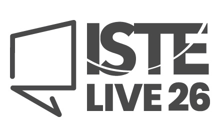 Logo of the International Society for Technology in Education's Live event in 2026. ISTE LIVE 26 is shown at right, with a stylised speech bubble at left.