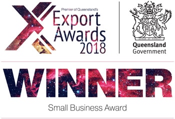 Premier of Queensland's Export Awards 2018 Small Business Winner logo