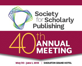 Ad for the Society for Scholarly Publishing 40th Annual Meeting