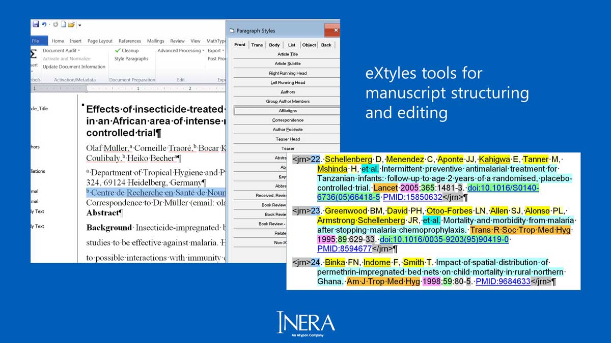 A screenshot of a Word document that has been marked up by eXtyles.