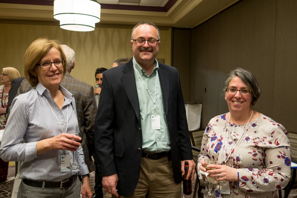Jane Musser from Avalon Travel, Brett Stone from yfficient, and Jennifer Moses from the New England Journal of Medicine (NEJM) at the 2017 Typefi User Conference.
