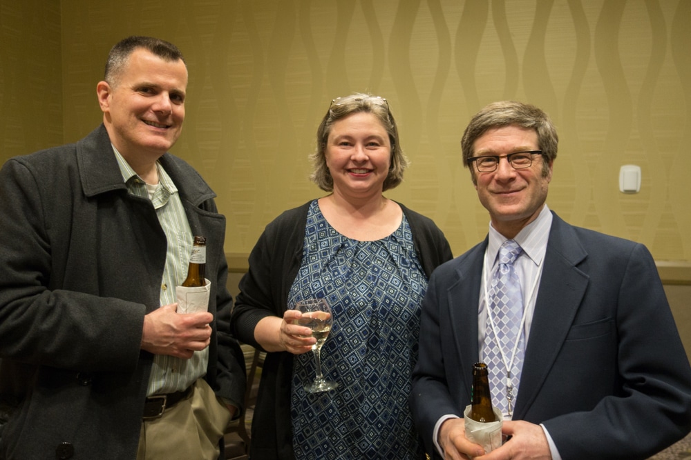 Patrick Gibbons and Julie Alessi from IEEE with Inera CEO Bruce Rosenblum at the 2017 Typefi User Conference.