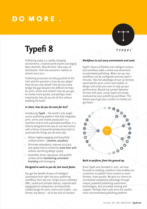 Download Typefi 8 A4 brochure