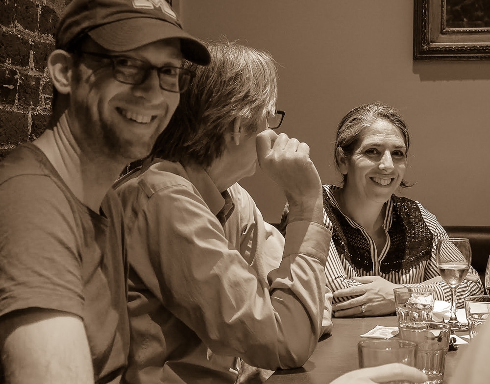 Caleb Clauset (Typefi) with John Muenning and Jennifer Moses (New England Journal of Medicine).