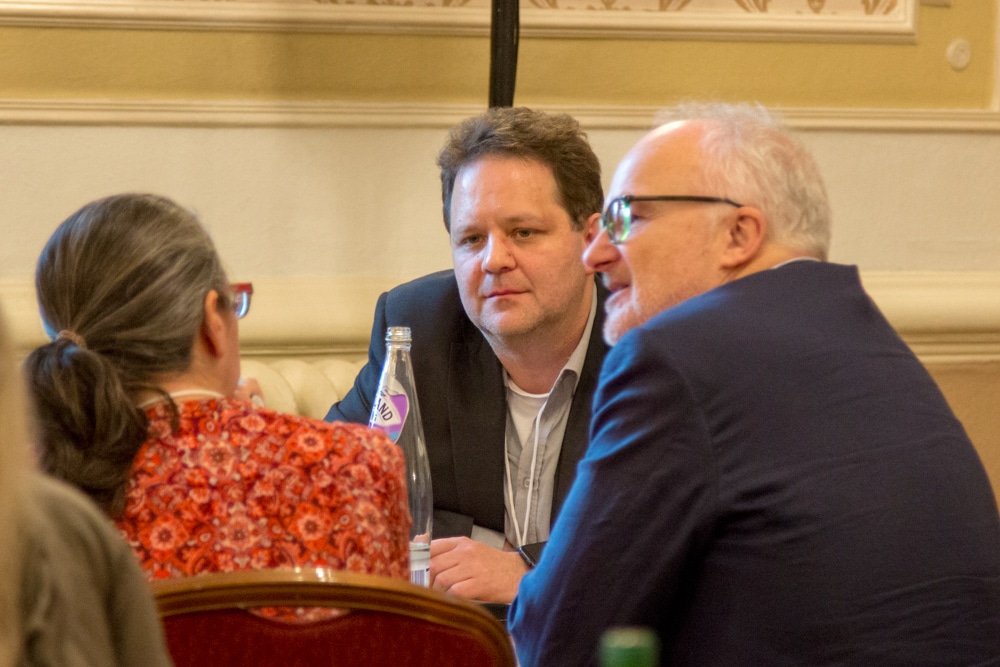 Martin Aschauer (Austrian Standards) in conversation with Jennifer Moses (NEJM) and Peter Kahrel (Typefi).