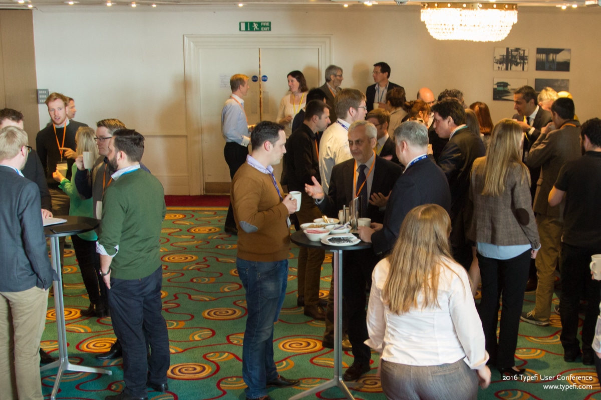 Participants in Thursday's 'Publishing for Standards Professionals' workshop taking the opportunity to network over morning tea.