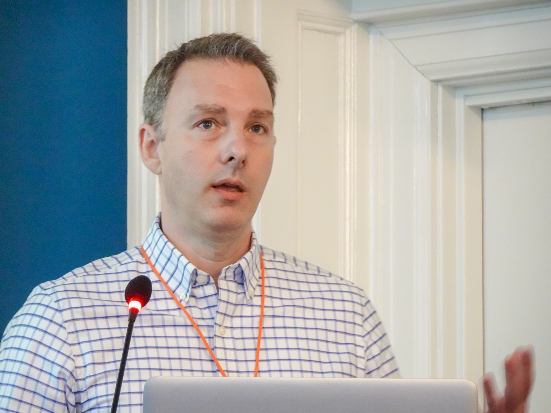Eric Damitz presenting at the 2019 Typefi User Conference.