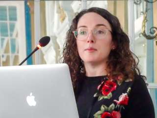 Kara Laufer-Levesque presenting at the 2019 Typefi User Conference.