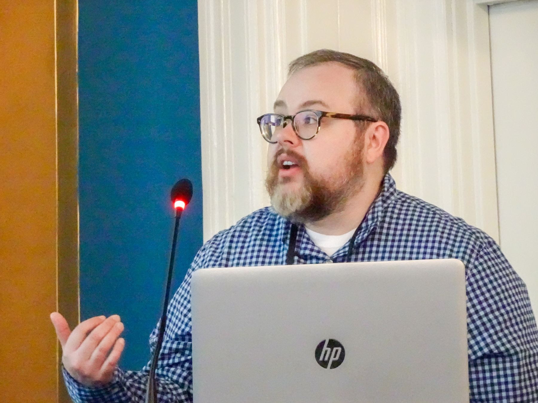 Peyton Bentley presenting at the 2019 Typefi User Conference.